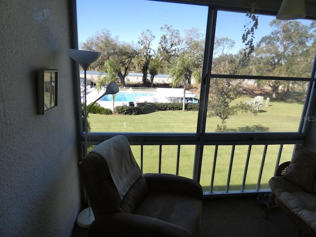 view of sunroom