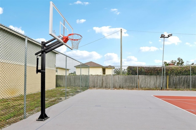 view of sport court