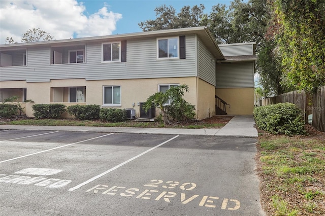 view of front of house featuring central AC unit