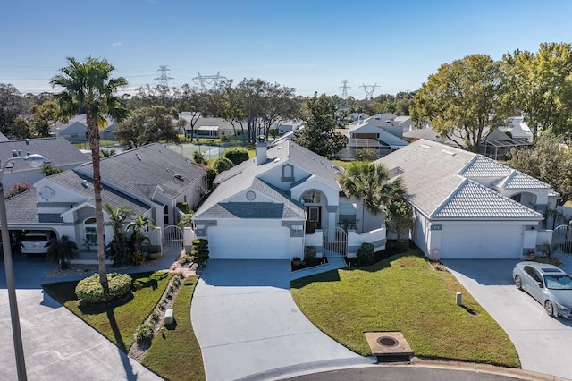 birds eye view of property