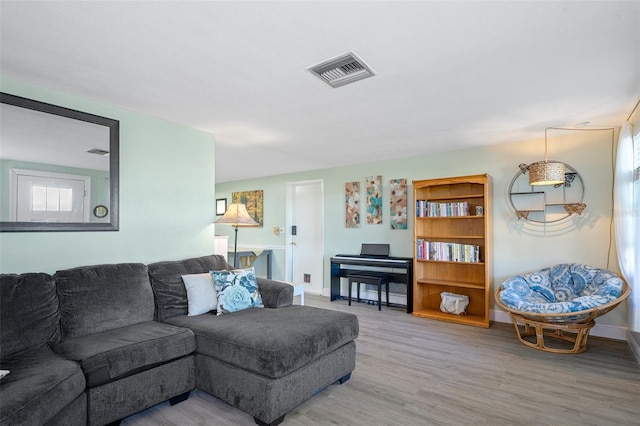 living room featuring wood-type flooring