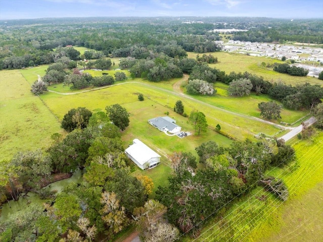 drone / aerial view featuring a rural view