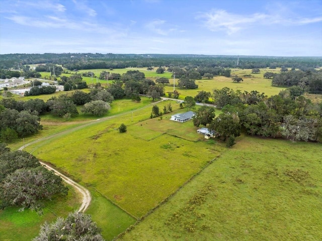 drone / aerial view featuring a rural view