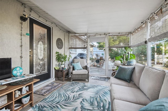 view of sunroom