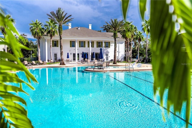 view of pool with a patio area