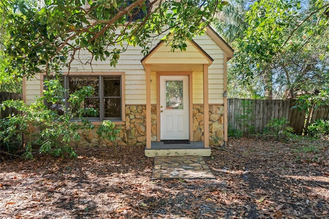 view of doorway to property