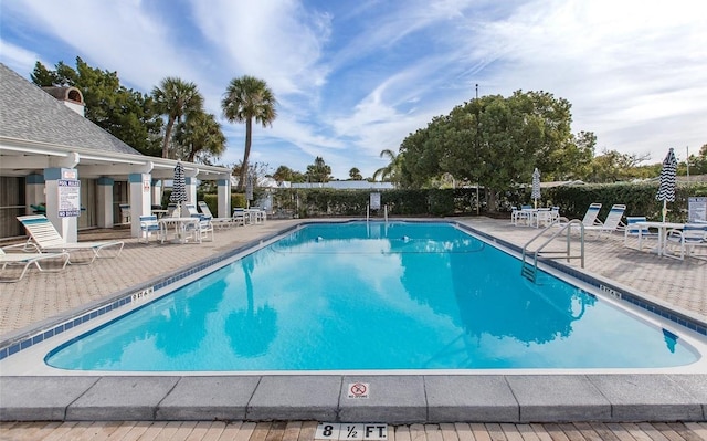 view of pool with a patio