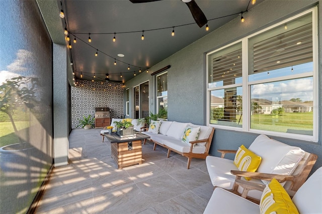 view of patio / terrace featuring outdoor lounge area