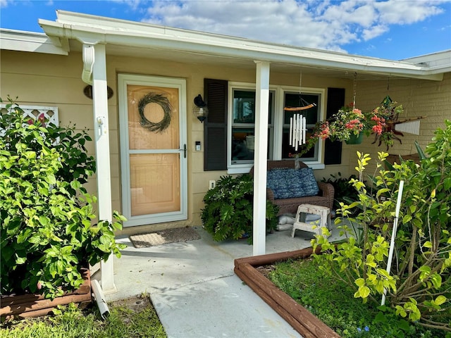 view of doorway to property