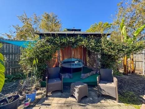 view of patio featuring an outdoor living space