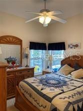 bedroom with ceiling fan