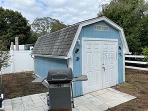 view of outbuilding