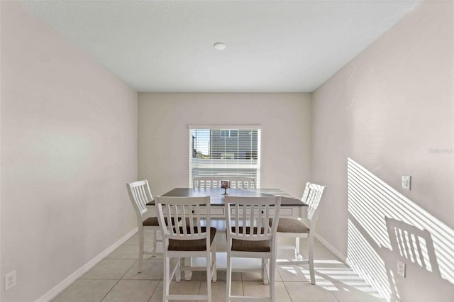 view of tiled dining area