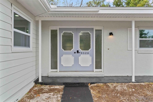 view of doorway to property