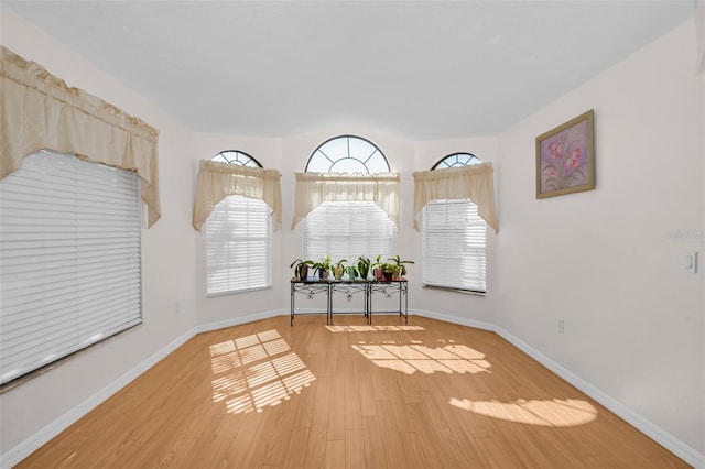 interior space with hardwood / wood-style flooring