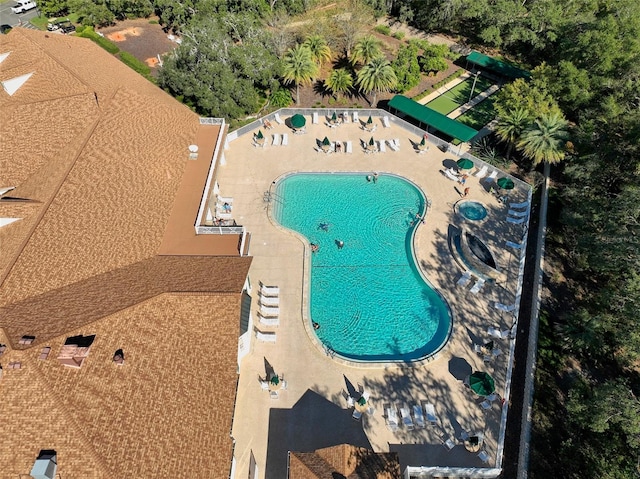 11445 Deercroft Ct, Spring Hill, FL 34609 - drone / aerial view of a pool