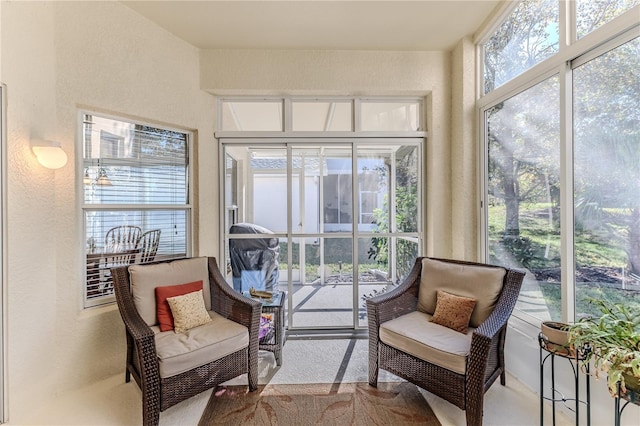 view of sunroom