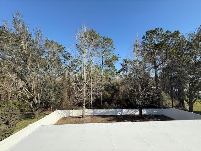 view of swimming pool featuring a fenced backyard