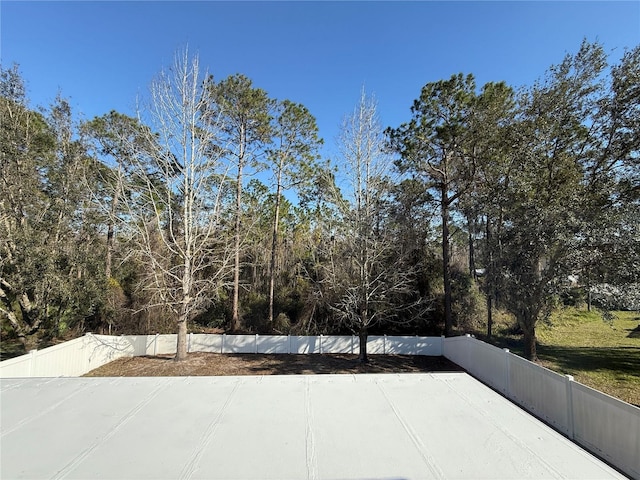 view of patio featuring a fenced backyard