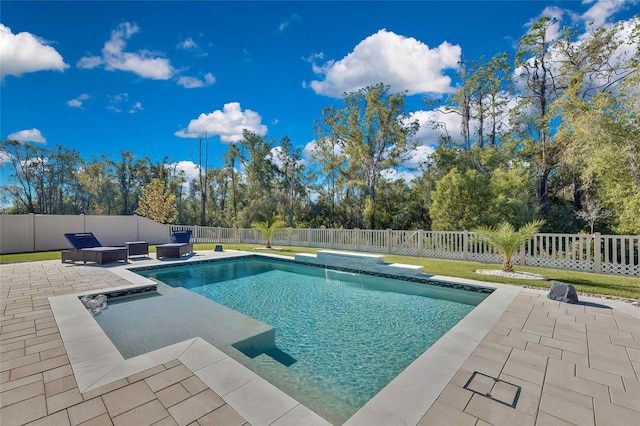 view of pool with a patio