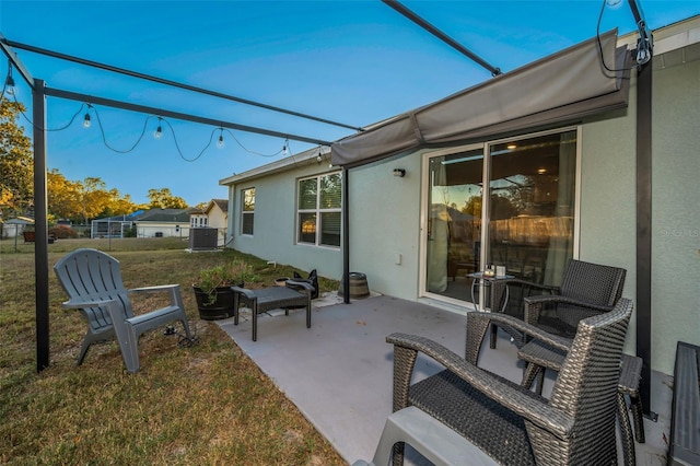 view of patio / terrace with central air condition unit