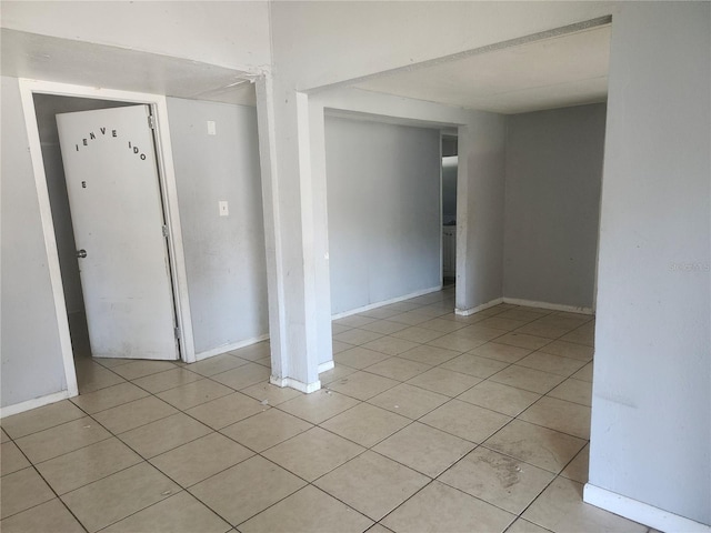 view of tiled spare room