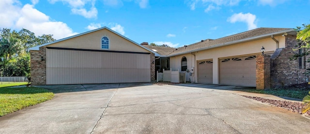 view of single story home