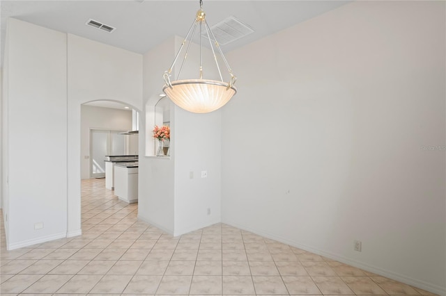 view of tiled empty room