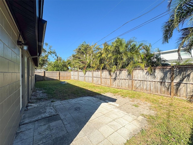 view of yard with a patio