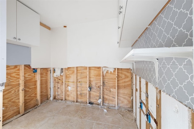 interior space with tile patterned floors