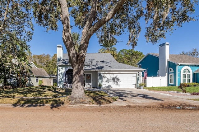 view of front facade with a garage