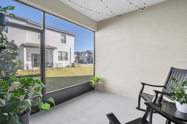 view of sunroom