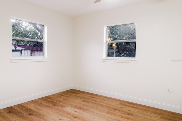 empty room featuring light hardwood / wood-style floors