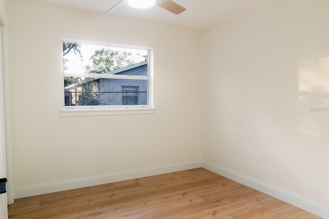 empty room featuring light hardwood / wood-style flooring