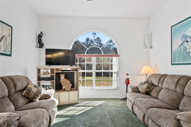 view of carpeted living room