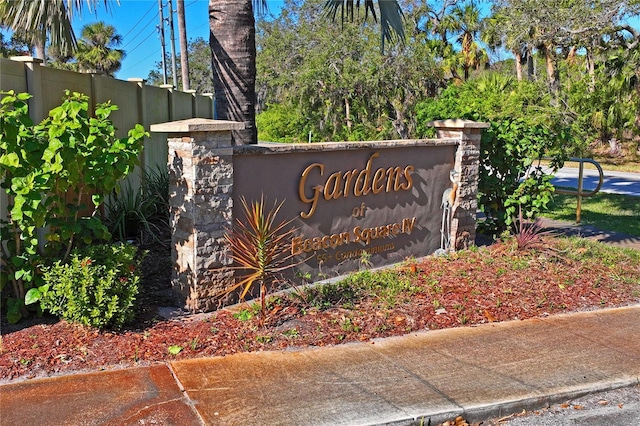 view of community sign