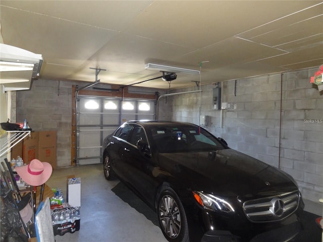 garage featuring electric panel