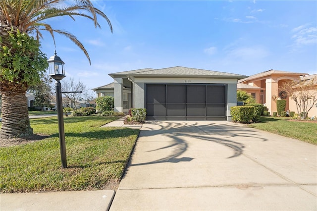 view of front facade with a front yard