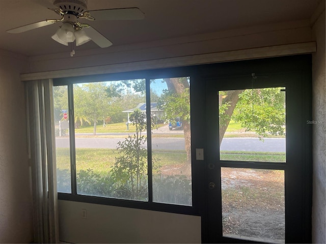 room details with ceiling fan