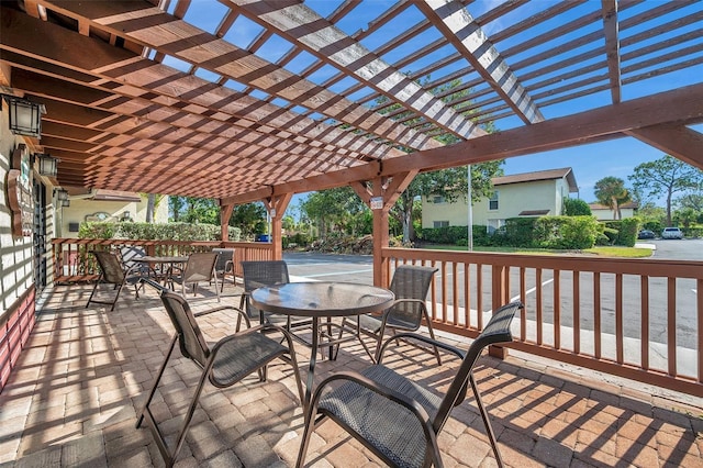 view of patio / terrace with a pergola