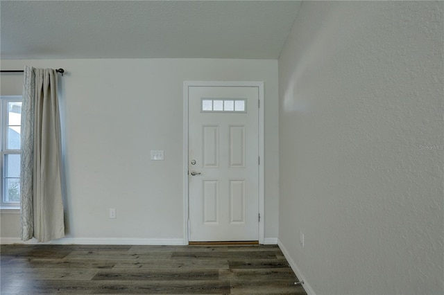 foyer featuring dark hardwood / wood-style flooring