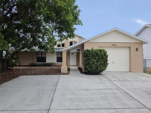 view of front of home featuring a garage