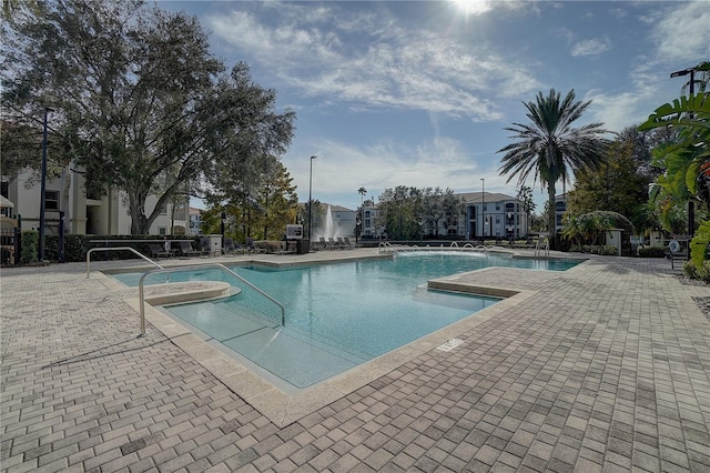 view of pool with a patio area