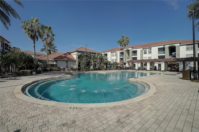 view of pool with a patio area