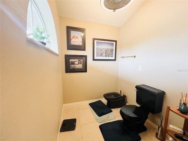 interior space with tile patterned floors