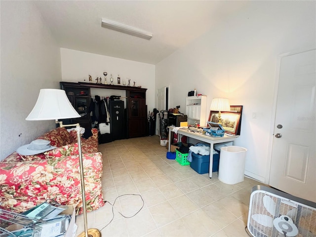 bedroom featuring tile patterned flooring