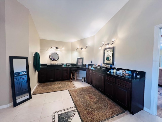 7941 Sycamore Dr, New Port Richey, FL 34654 - full bathroom with tile patterned flooring and vanity
