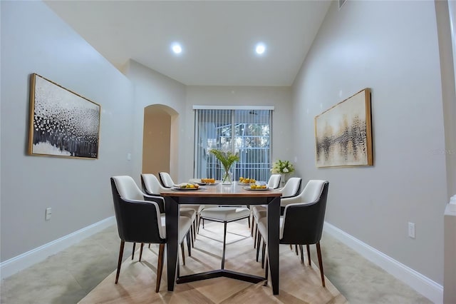 view of dining area