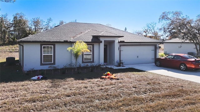 view of front facade with a garage