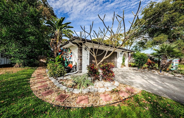 view of home's exterior featuring a garage